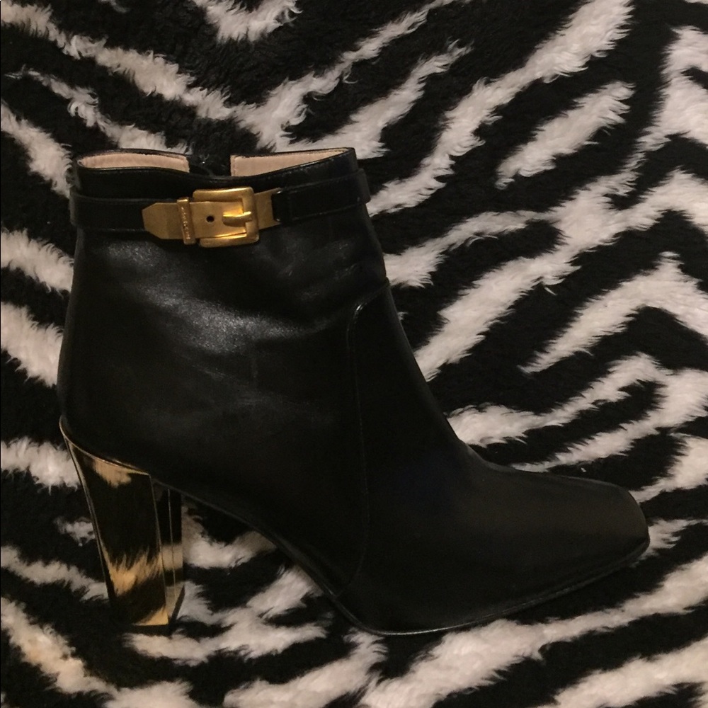 Black Leather Ankle Boots